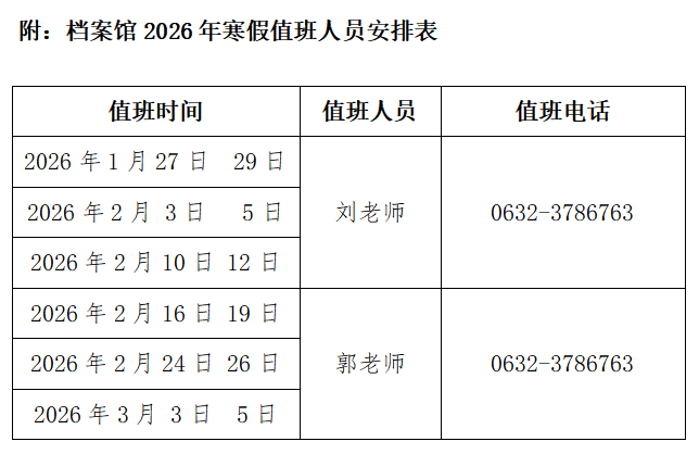 档案馆2026年寒假值班人员安排表.jpg